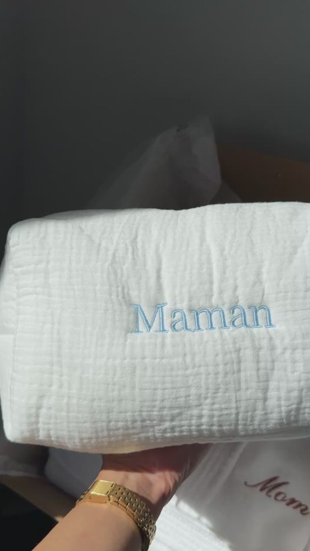 Trousse de toilette gaze de coton